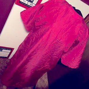 Vintage André  42” L x 67” W Styling Cape (Garnet?) Snap & String Back Closure